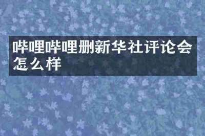 哔哩哔哩删新华社评论会怎么样