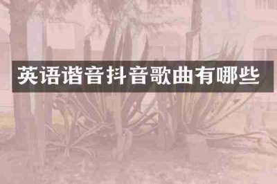 英语谐音抖音歌曲有哪些