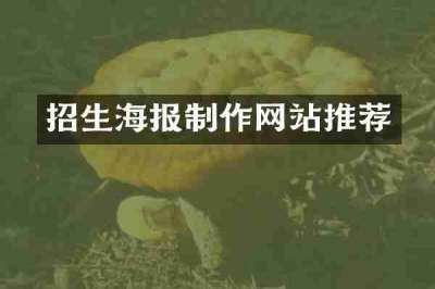 招生海报制作网站推荐