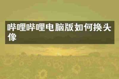 哔哩哔哩电脑版如何换头像