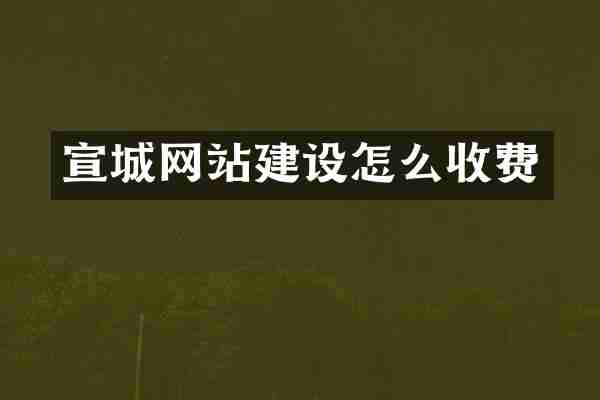 宣城网站建设怎么收费