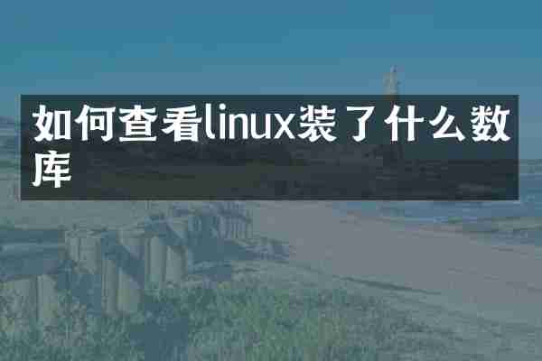 如何查看linux装了什么数据库
