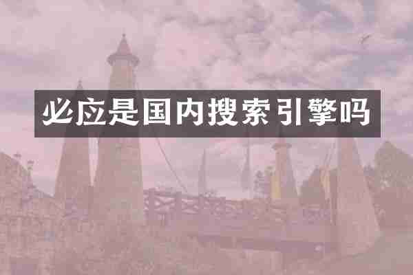 必应是国内搜索引擎吗
