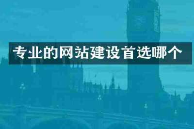 专业的网站建设首选哪个