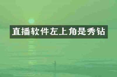 直播软件左上角是秀钻