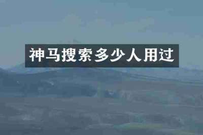神马搜索多少人用过