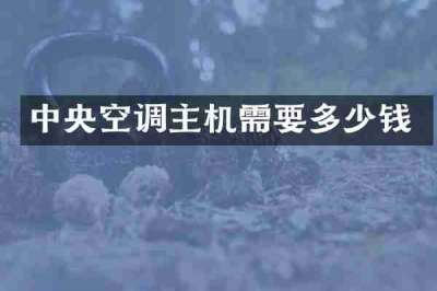 中央空调主机需要多少钱
