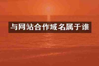与网站合作域名属于谁