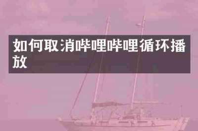 如何取消哔哩哔哩循环播放