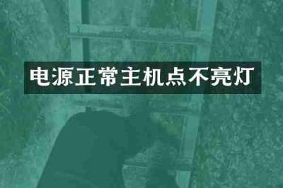 电源正常主机点不亮灯