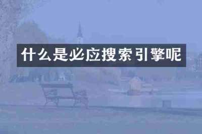什么是必应搜索引擎呢