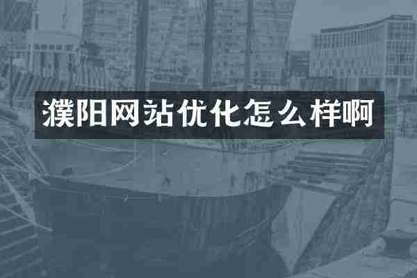 濮阳网站优化怎么样啊