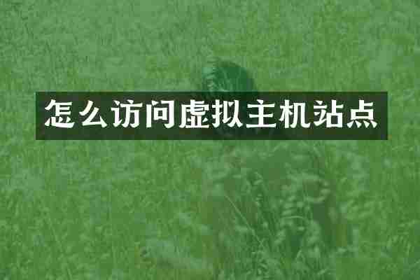怎么访问虚拟主机站点