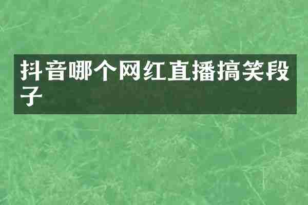 抖音哪个网红直播搞笑段子