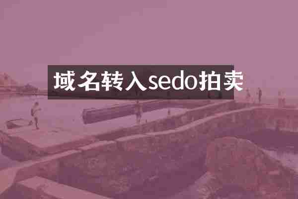 域名转入sedo拍卖