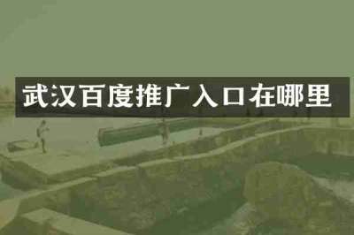 武汉百度推广入口在哪里