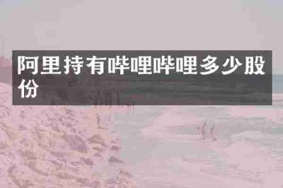 阿里持有哔哩哔哩多少股份