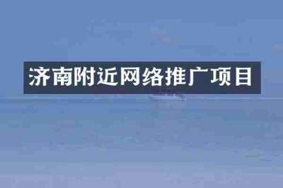 济南附近网络推广项目