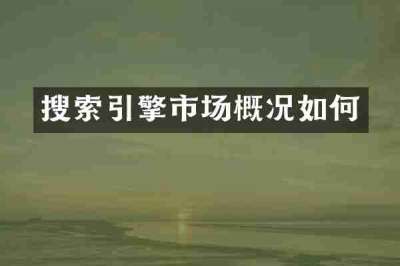 搜索引擎市场概况如何