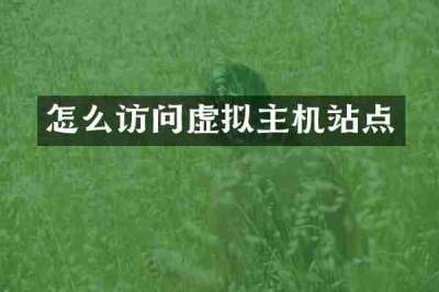 怎么访问虚拟主机站点