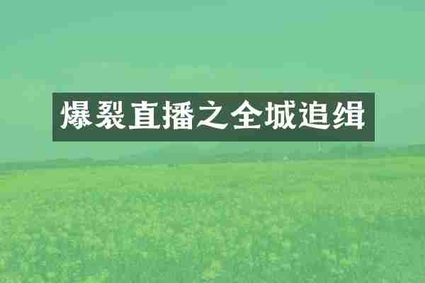 爆裂直播之全城追缉