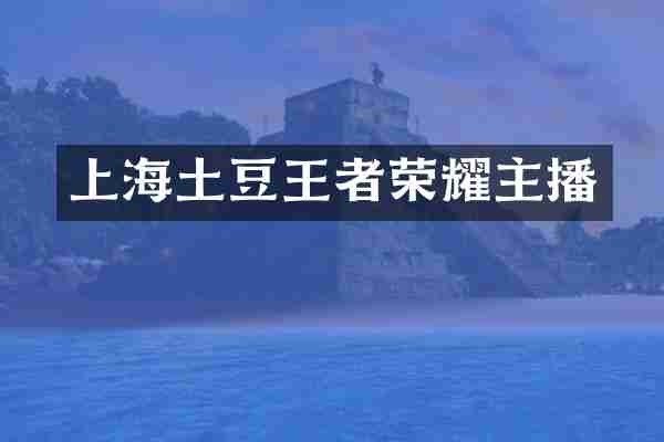 上海土豆王者荣耀主播