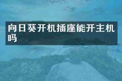 向日葵开机插座能开主机吗