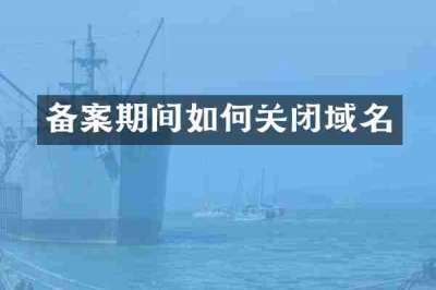备案期间如何关闭域名