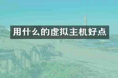 用什么的虚拟主机好点