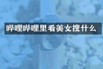 哔哩哔哩里看美女搜什么