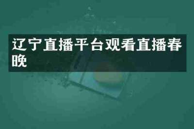 辽宁直播平台观看直播春晚