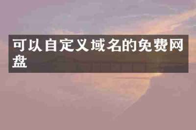可以自定义域名的免费网盘