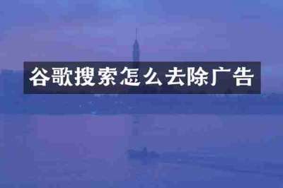 谷歌搜索怎么去除广告