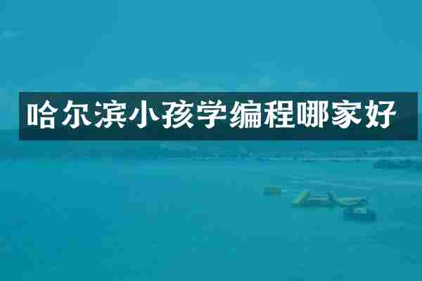 哈尔滨小孩学编程哪家好