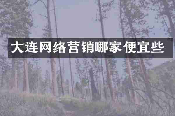 大连网络营销哪家便宜些