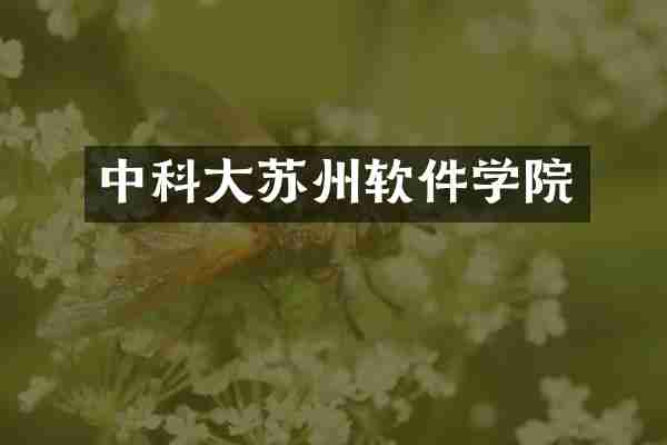 中科大苏州软件学院
