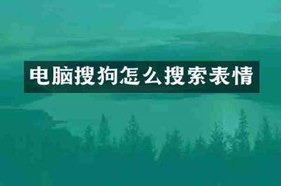 电脑搜狗怎么搜索表情