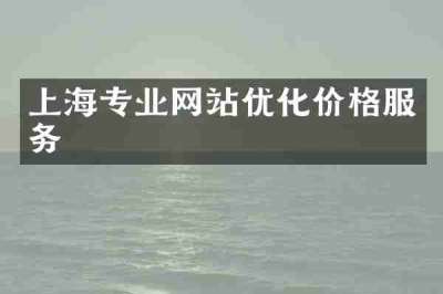 上海专业网站优化价格服务