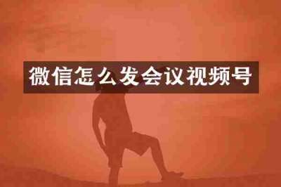 微信怎么发会议视频号