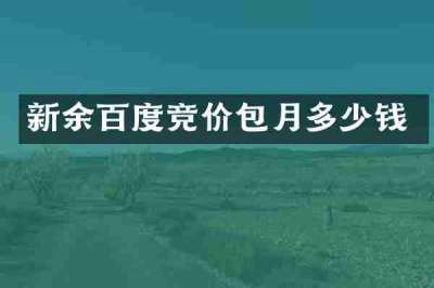 新余百度竞价包月多少钱