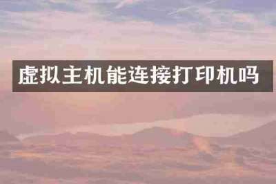 虚拟主机能连接打印机吗