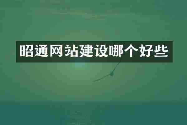 昭通网站建设哪个好些