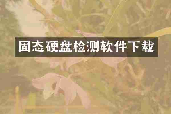 固态硬盘检测软件下载