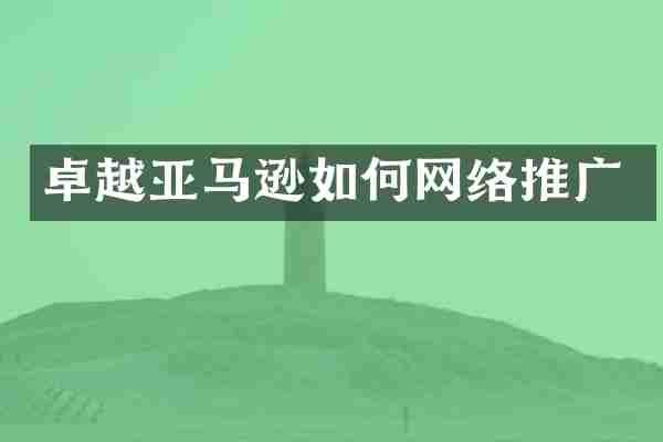 卓越亚马逊如何网络推广