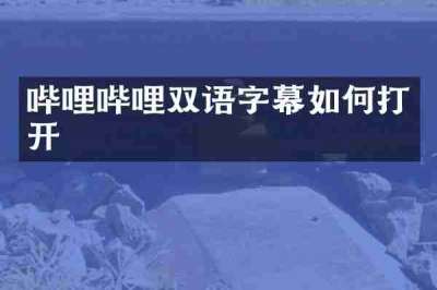 哔哩哔哩双语字幕如何打开