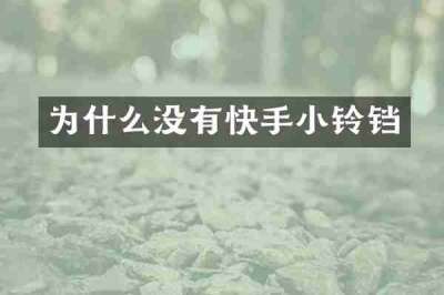 为什么没有快手小铃铛