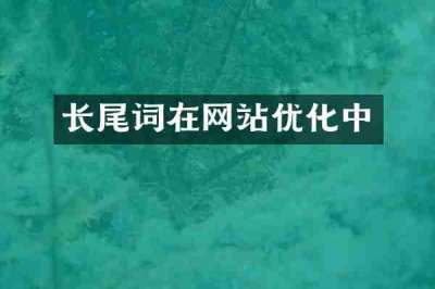 长尾词在网站优化中