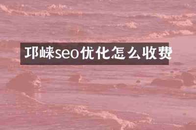 邛崃seo优化怎么收费