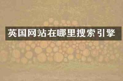 英国网站在哪里搜索引擎