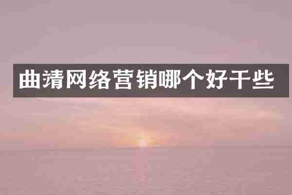 曲靖网络营销哪个好干些